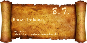Basz Taddeus névjegykártya